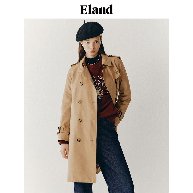 E.LAND 女士学院风休闲外套EEJTD49Y03