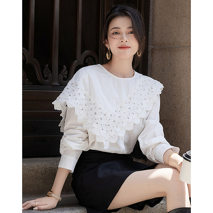 dme德玛纳秋季不规则复式衬衫宽松衬衣女装上衣G540321240128