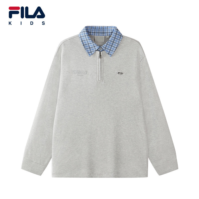 FILA KIDS斐乐童装男大童卫衣26秋季新款儿童休闲上衣K12B634208