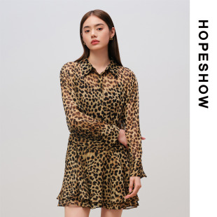 HOPESHOW红袖连衣裙89125331606