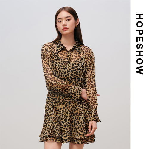 HOPESHOW红袖连衣裙89125331606