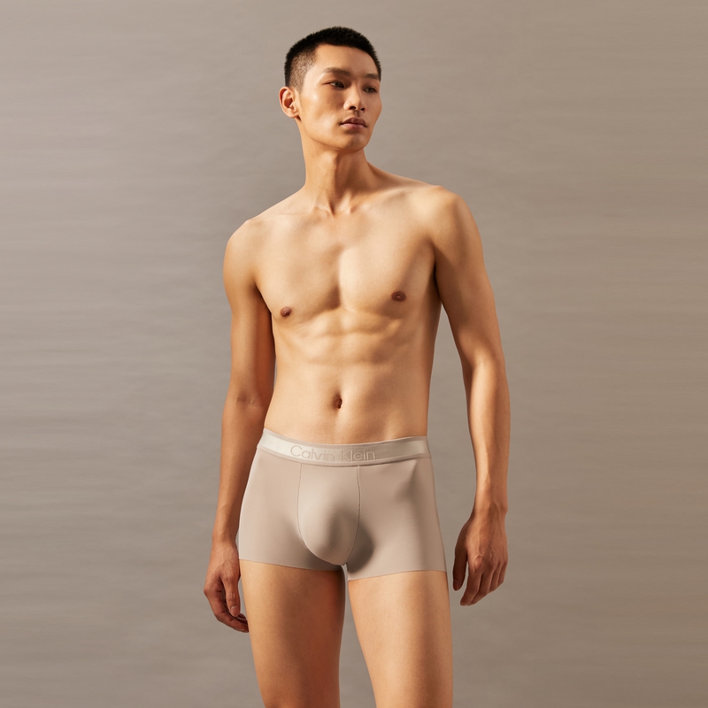 CK内衣24秋季男士提花腰边舒适顺滑防夹臀平角内裤NB4089