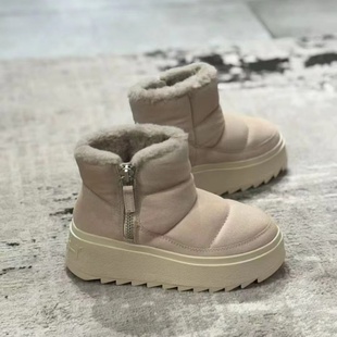 ASH女靴2025秋冬新款 FUR雪地靴女圆头短靴AP340L40045 MALICA