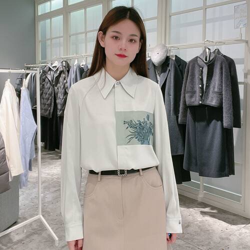 伊芙丽女士时尚简约衬衫1F2120431I