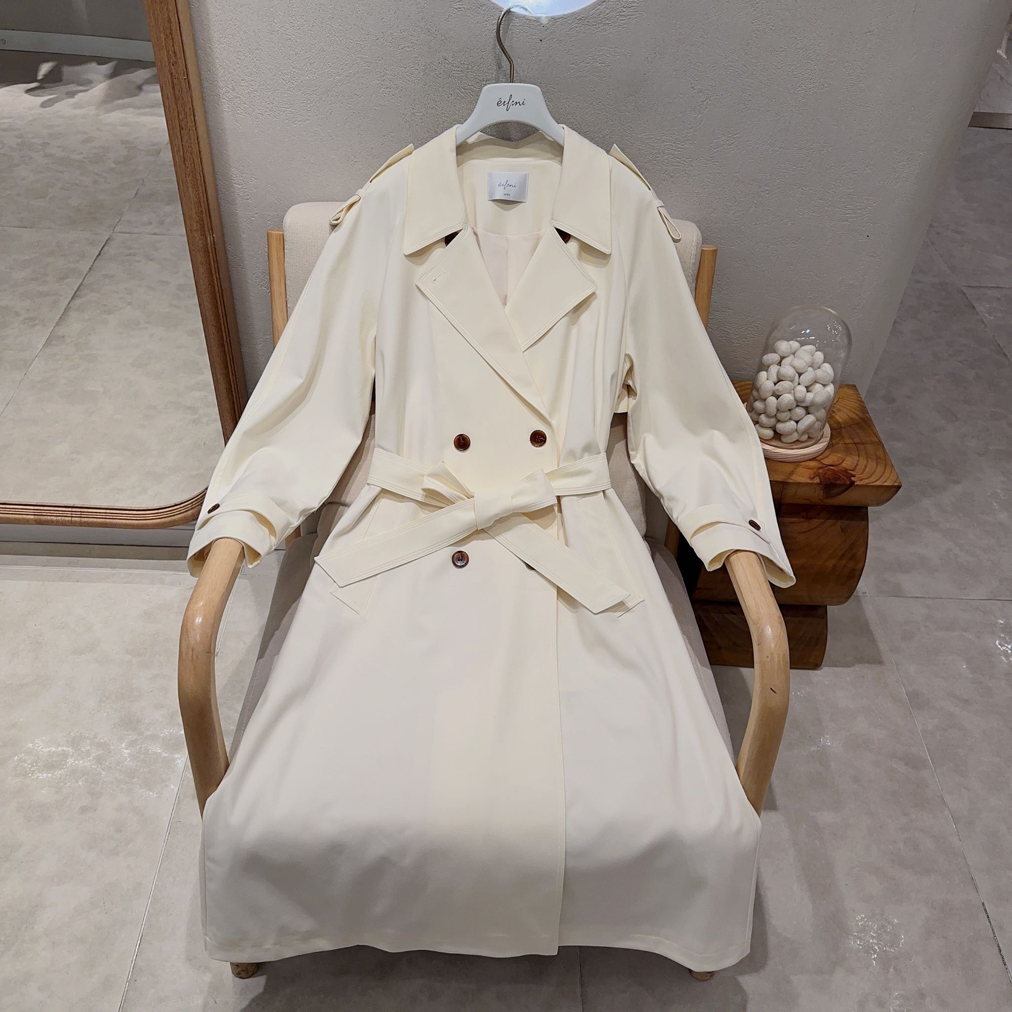 伊芙丽女士简约休闲风衣1E8360601