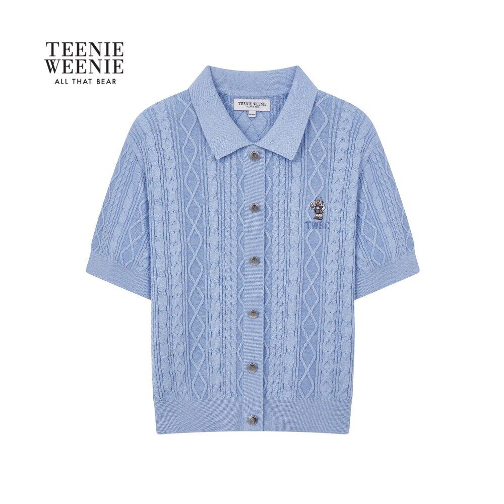 TeenieWeenie小熊女 针织衫 学院简约时尚短袖polo衫