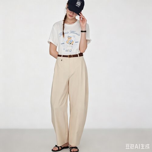 TEENIEWEENIE小熊女装松紧腰休闲长裤TTTC25M501Z