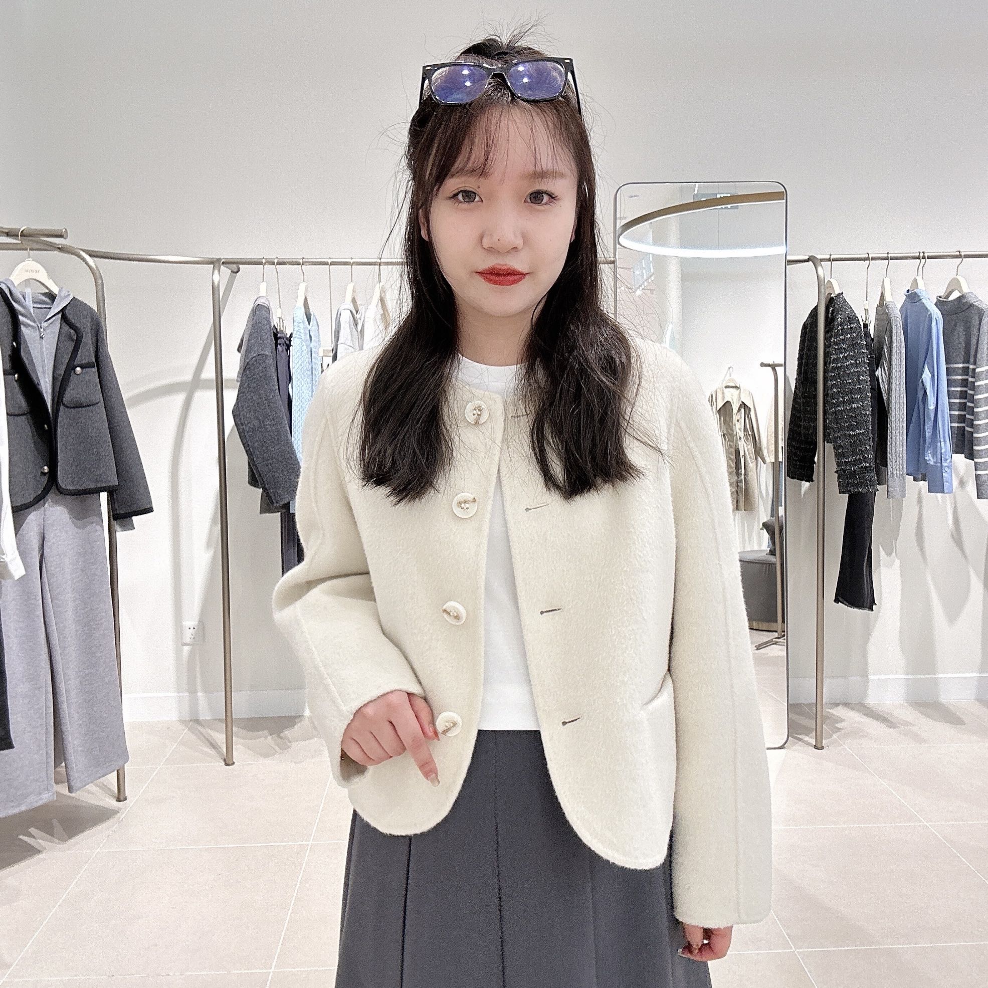 诗凡黎女士简约时尚外套3FA670331R