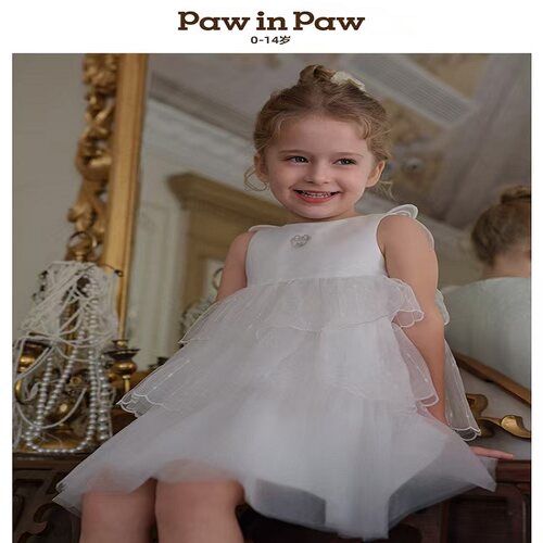 Pawinpaw卡通小熊，儿童连衣裙PCOWF2556E