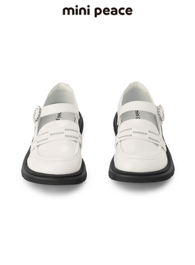 minipeace太平鸟童装女童白色小皮鞋 女宝宝单鞋
