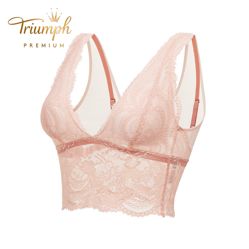 Triumph/黛安芬Premium蕾丝美背内衣女薄款背心式文胸11-1915