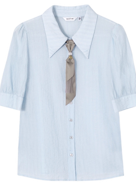 SEIFINI/诗凡黎女士时尚简约衬衫短袖衬衣3F4120501-H