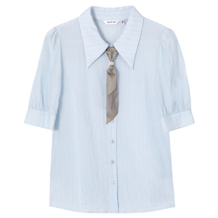 SEIFINI/诗凡黎女士时尚简约衬衫短袖衬衣3F4120501-H