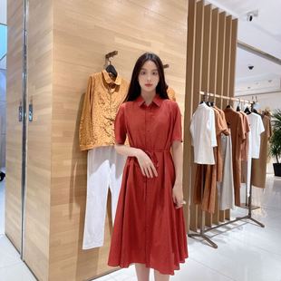 菲姿 女士收腰简约休闲连衣裙F3B403