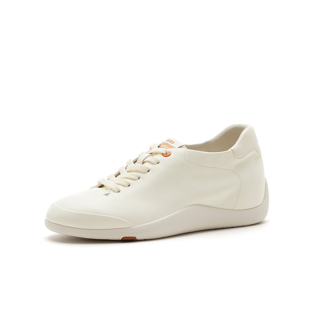Bata/拔佳2026秋款牛皮软底内增高运动德训鞋女小白鞋ALI93