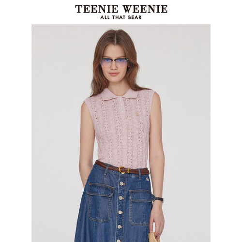 Teenie Weenie女士简约小熊无袖针织衫TTKN252502W