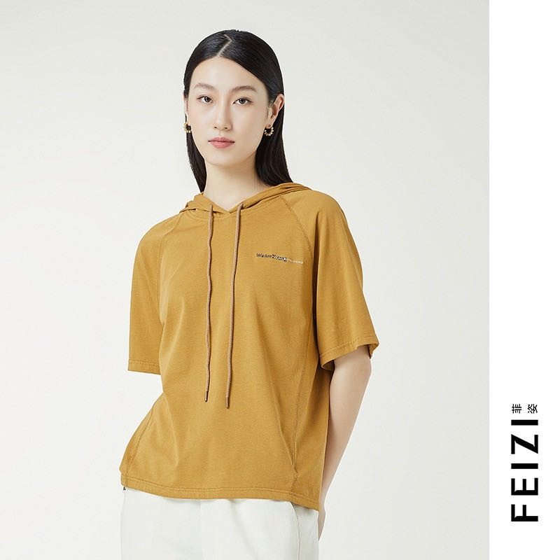 FEIZI/菲姿女士时尚舒适短袖卫衣2B130