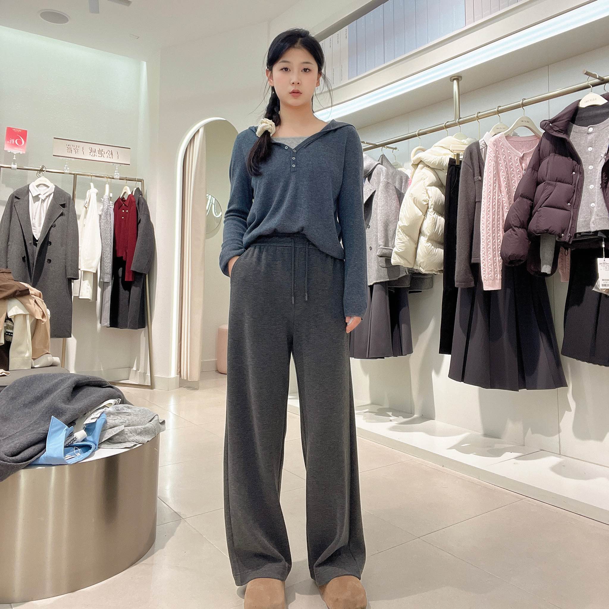 诗凡黎女士时尚简约休闲裤3FA652321R-3