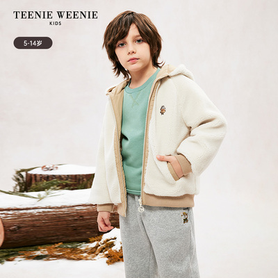 TeenieWeenieKids小熊童装24秋冬男童休闲摇粒绒外套TKJU244T01A