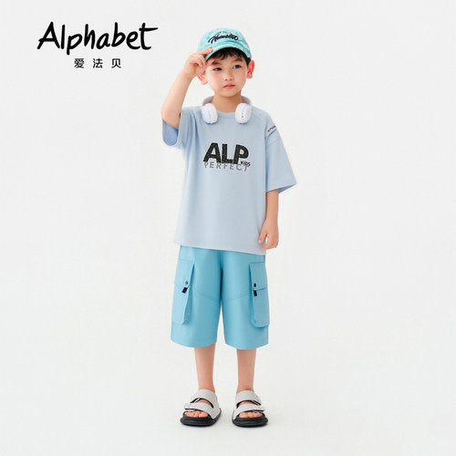 Alphabet爱法贝童装夏季男短袖T恤202D651