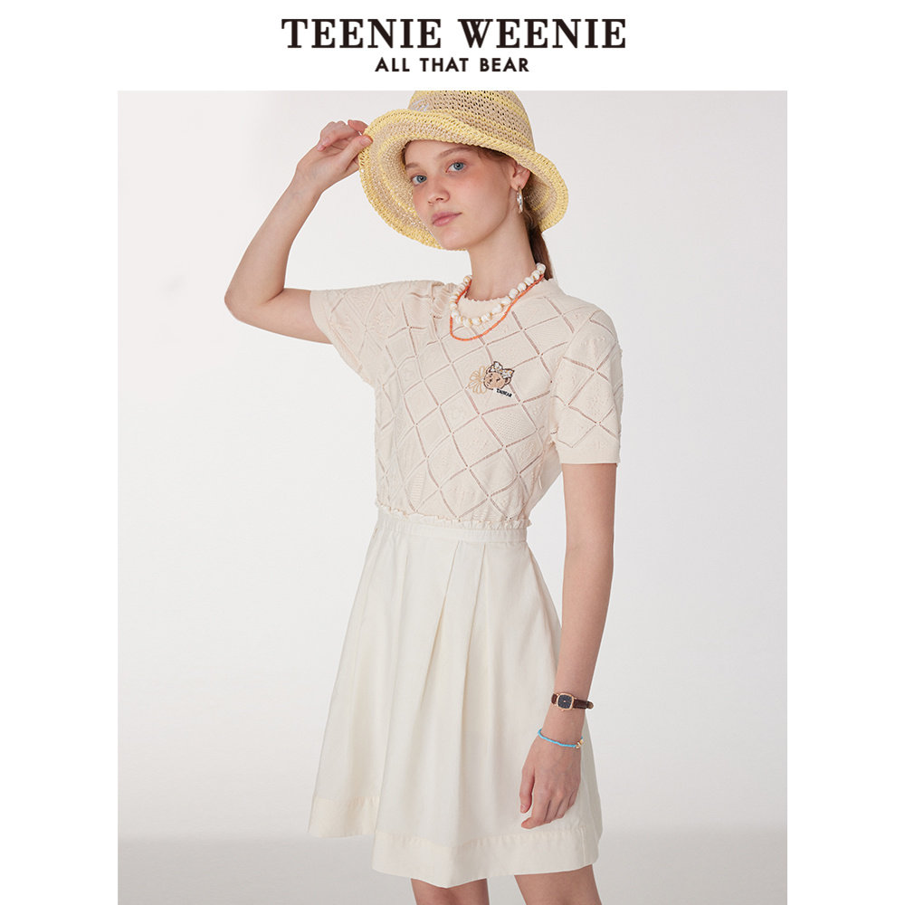 TeenieWeenie小熊女装连衣裙 优雅气质 拼接裙子