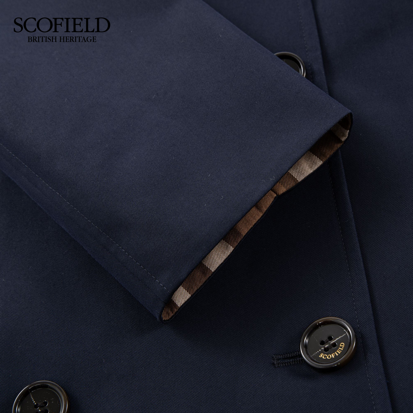 Scofield女装英伦风格长款风衣双排扣收腰2025秋季新品