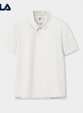 FILA 斐乐男子针织短袖POLO衫26新款休闲通勤舒适上衣F11M622116F