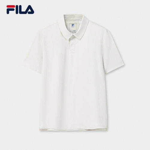 FILA 斐乐男子针织短袖POLO衫26新款休闲通勤舒适上衣F11M622116F