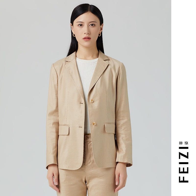 FEIZI菲姿气质优雅女士简约西装外套2A120