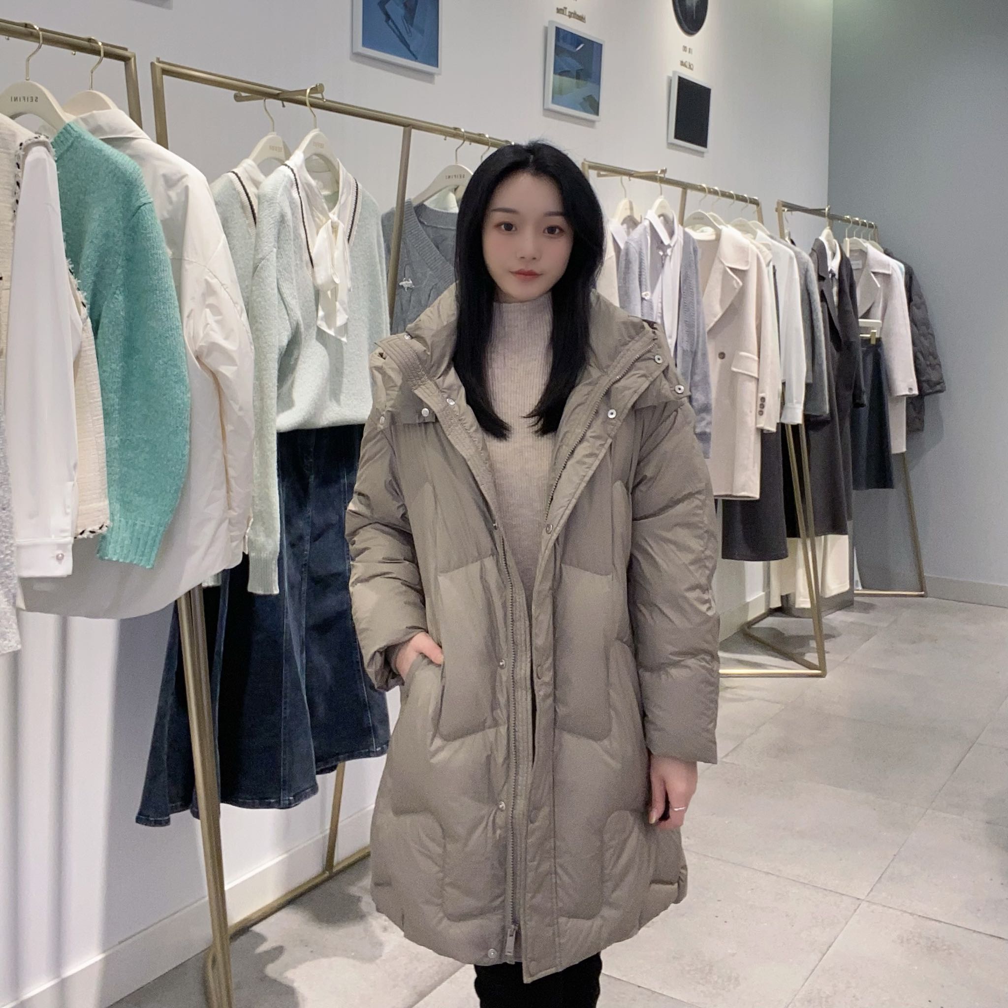 诗凡黎 女士时尚休闲羽绒服3EA480631