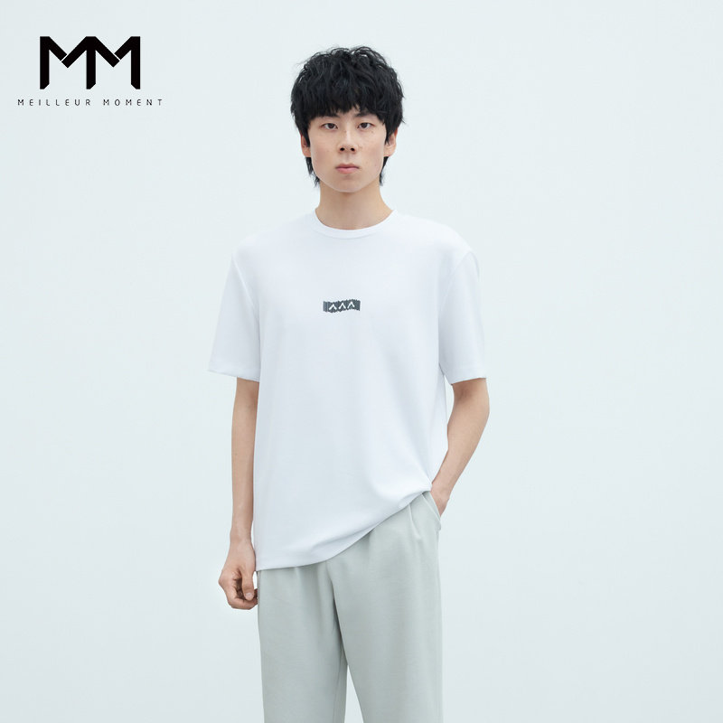 MM麦檬男装春夏圆领印花设计舒适短袖T恤9F3100281图片