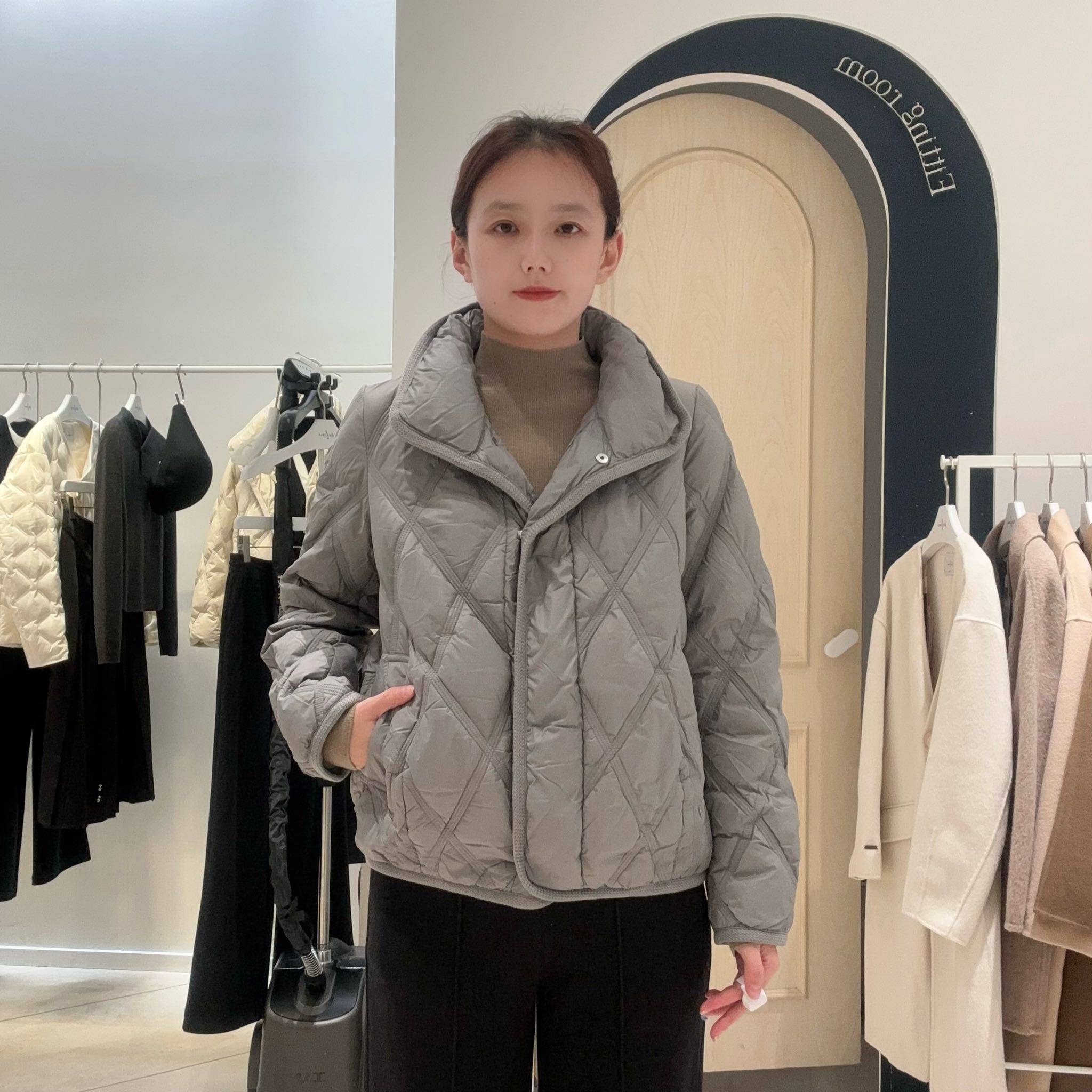 伊芙丽棉女士简约时尚外套1FA180206-1