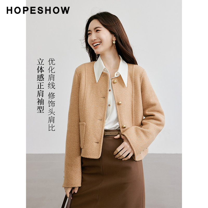 红袖  双面呢大衣   90124340802