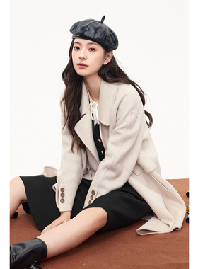 诗凡黎女士简约气质大衣3EA470351