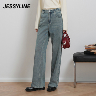 jessyline直筒牛仔长裤女 440B10232