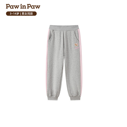 PawinPaw卡通小熊童装25年冬季款男女童加绒休闲裤