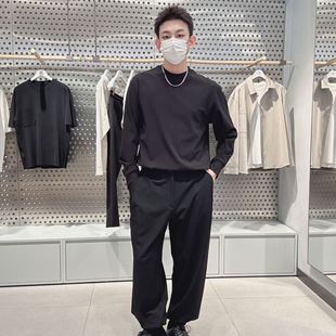 MM麦檬男装宽松舒适休闲裤黑色9G2250301