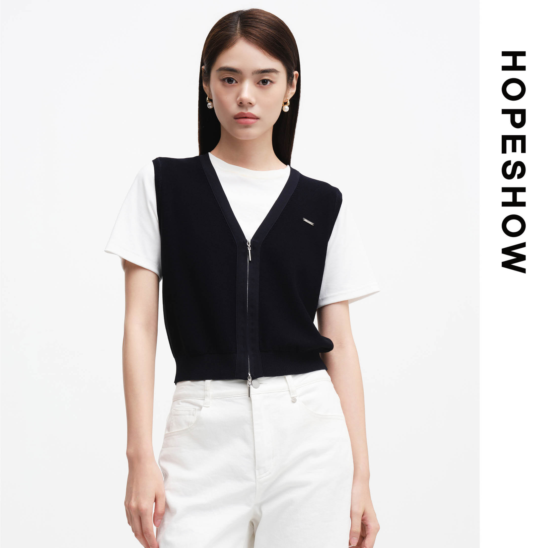HOPESHOW红袖针织衫89126170115