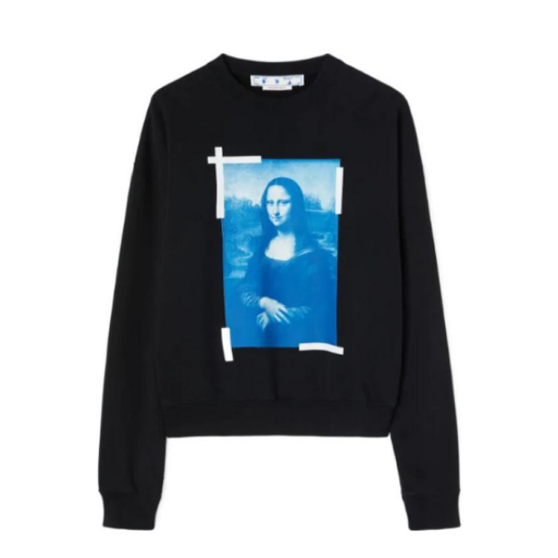 OFF-WHITE 棉质领套头卫衣男款黑色OMBA058C99FLE0031045
