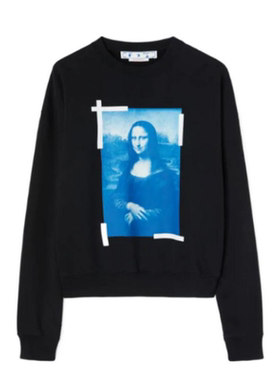 OFF-WHITE 棉质领套头卫衣男款黑色OMBA058C99FLE0031045