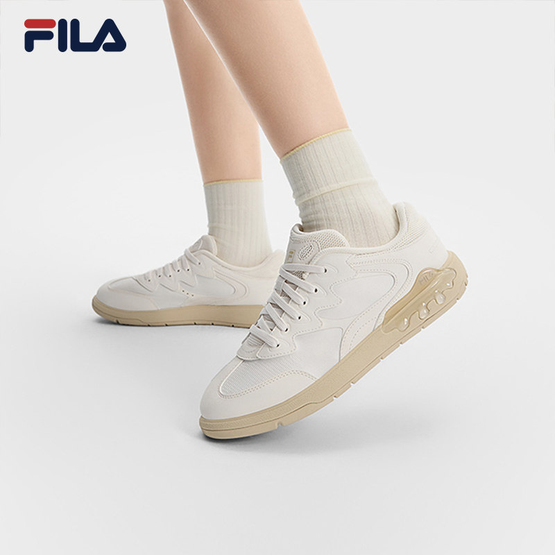 FILA 斐乐官方女鞋PUDDING摩登板鞋2025夏新款薄底鞋F12W521209F
