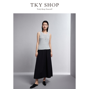 TKY SHOP女士简约时尚圆领针织吊带10H1BP06O099