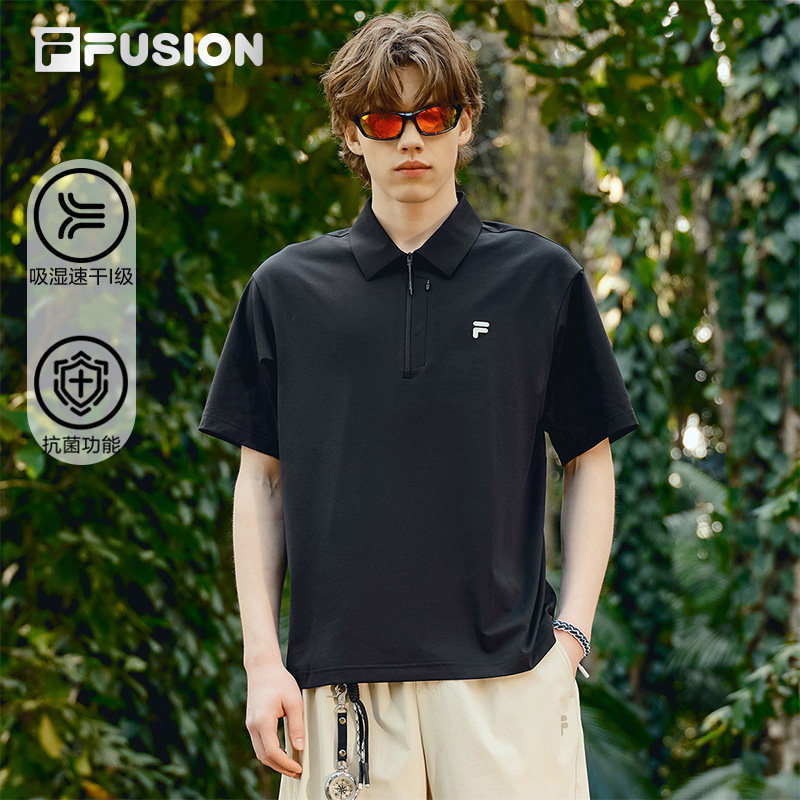 吸湿速干上衣|FILA FUSION斐乐男子针织POLO衫2026夏T11M621108F