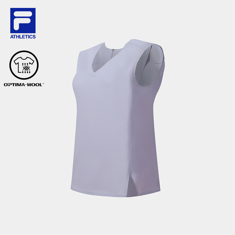 FILA 斐乐官方女子梭织背心2026秋季新款基础户外运动A11W638108F
