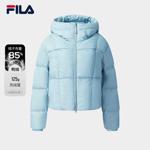 FILA斐乐女士羽绒服2025冬新款 保暖面包服连帽外套F11W549901F