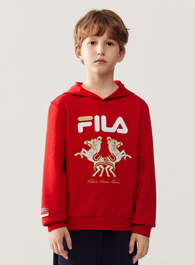 斐乐男女童休闲针织连帽上衣-KK12B614202