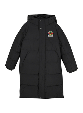 斯凯奇儿童三防羽绒服长款过膝男女童冬防风保暖外套L423K097