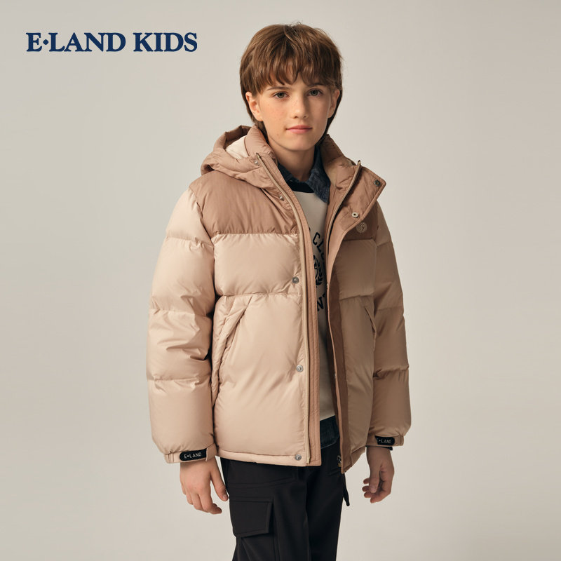 【90%鸭绒&三防】eland kids衣恋童装男童2025年外套EKJDF4T03K