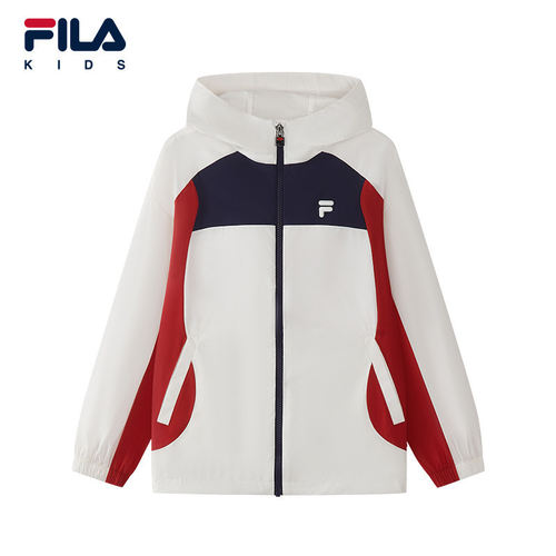 FILA KIDS斐乐童装男大童外套2026夏季新款儿童连帽K12B621706