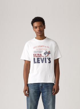 Levi's李维斯25年夏季男士复古印花短袖T恤87373-0225